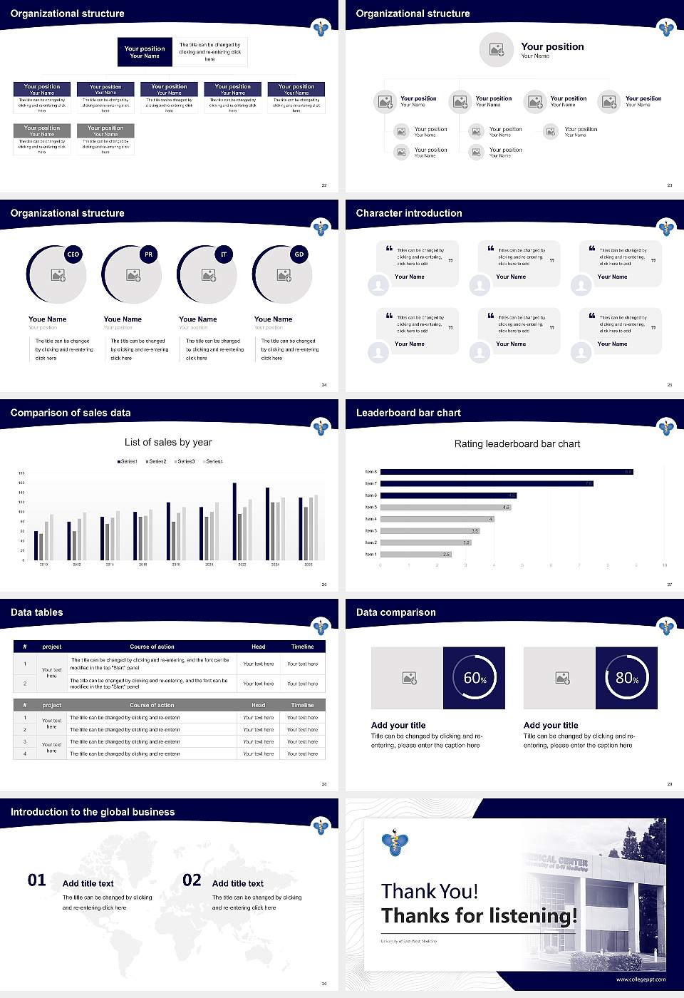 University of East-West Medicine Academic Presentation/Research Findings Report PPT Template16:9 ratio PPT effect preview image4