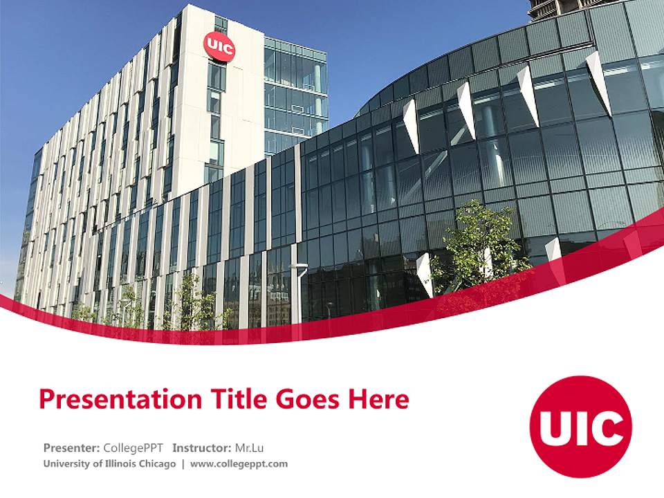 University of Illinois Chicago Course/Courseware Creation PPT Template4:3 ratio PPT effect preview image5