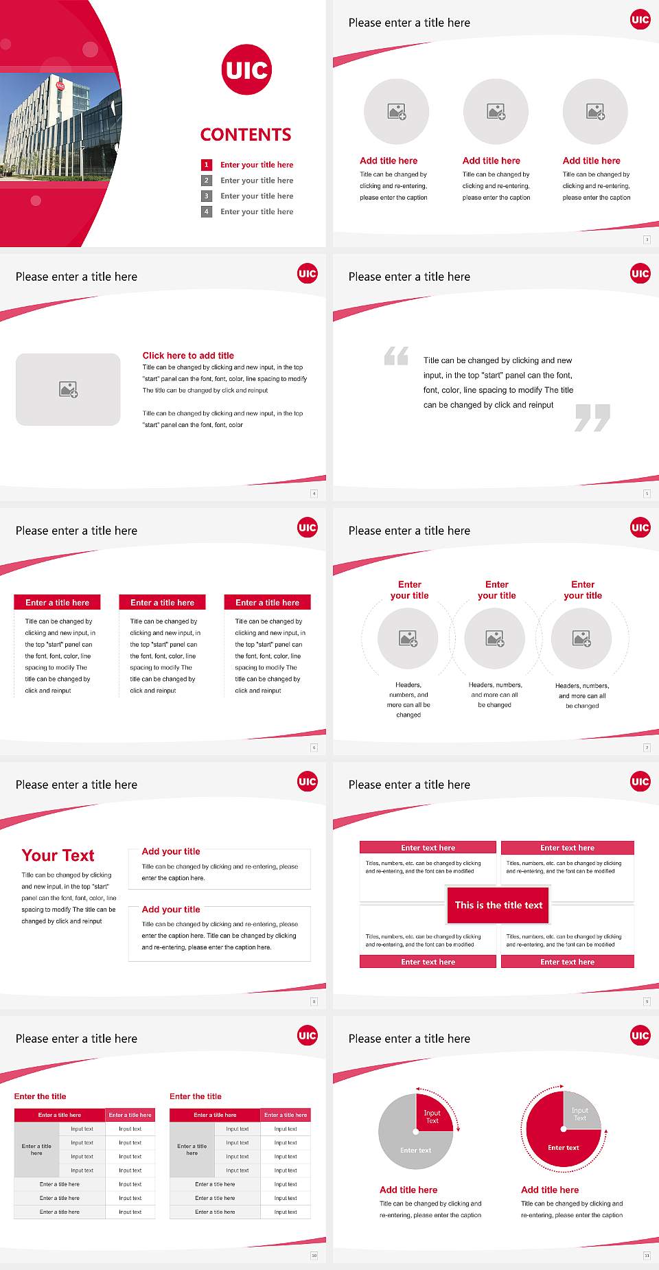 University of Illinois Chicago Course/Courseware Creation PPT Template4:3 ratio PPT effect preview image2