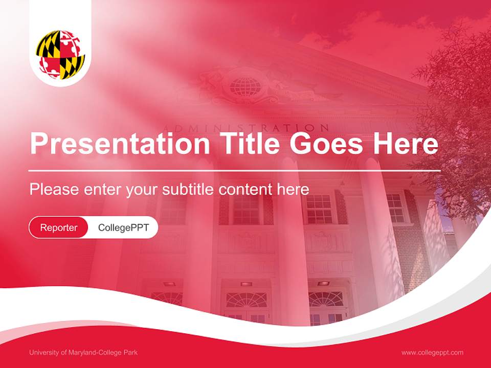 University of Maryland-College Park Lecture Sharing and Networking Event PPT Template4:3 ratio PPT effect preview image4