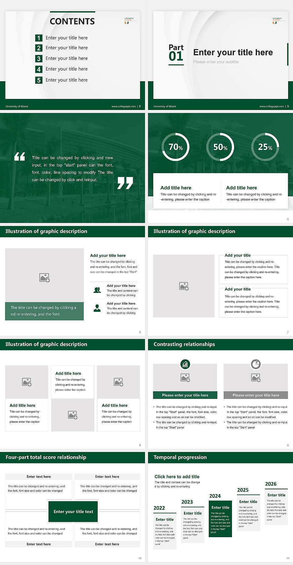 University of Miami Thesis Proposal/Graduation Defense PPT Template4:3 ratio PPT effect preview image2