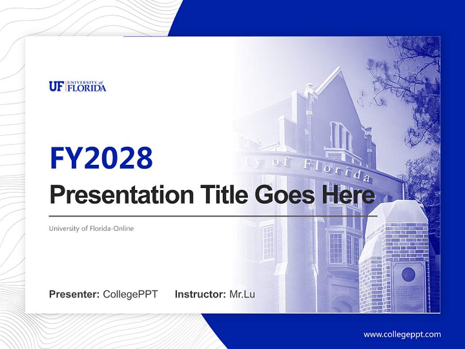 University of Florida-Online Academic Presentation/Research Findings Report PPT Template4:3 ratio PPT effect preview image5