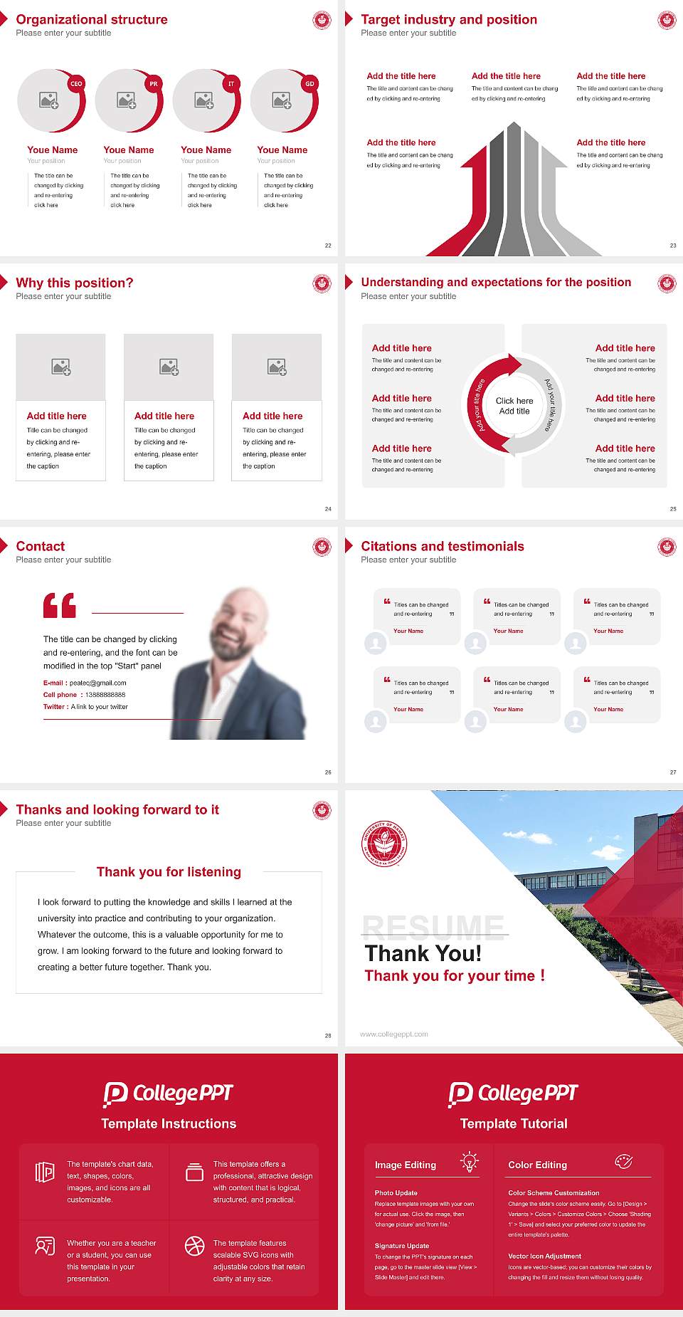 University of Hawaii-West Oahu Resume PPT Template4:3 ratio PPT effect preview image4