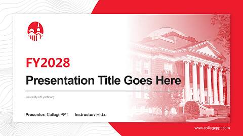 University of Lynchburg Academic Presentation/Research Findings Report PPT Template