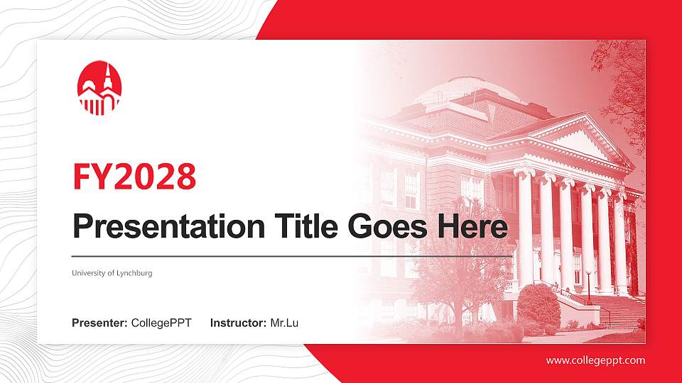 University of Lynchburg Academic Presentation/Research Findings Report PPT Template16:9 ratio PPT effect preview image