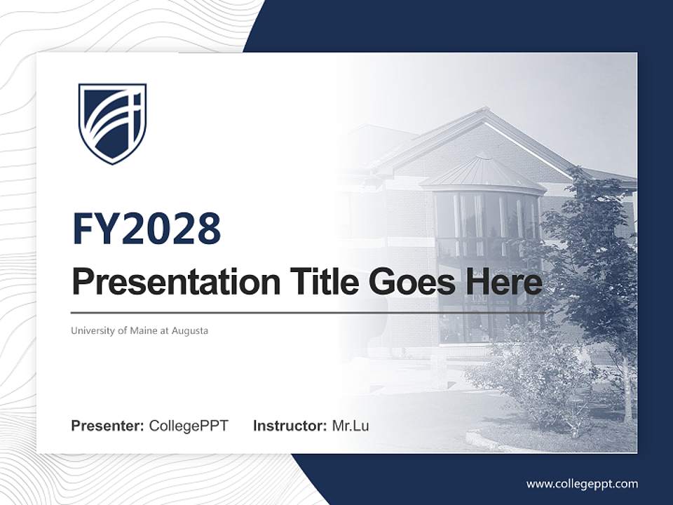 University of Maine at Augusta Academic Presentation/Research Findings Report PPT Template4:3 ratio PPT effect preview image5