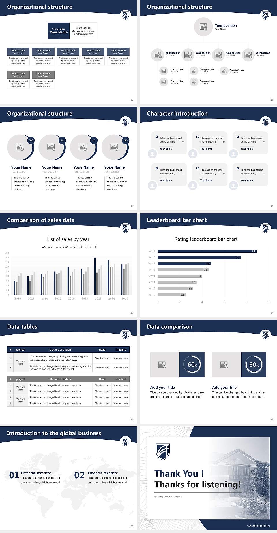University of Maine at Augusta Academic Presentation/Research Findings Report PPT Template4:3 ratio PPT effect preview image4