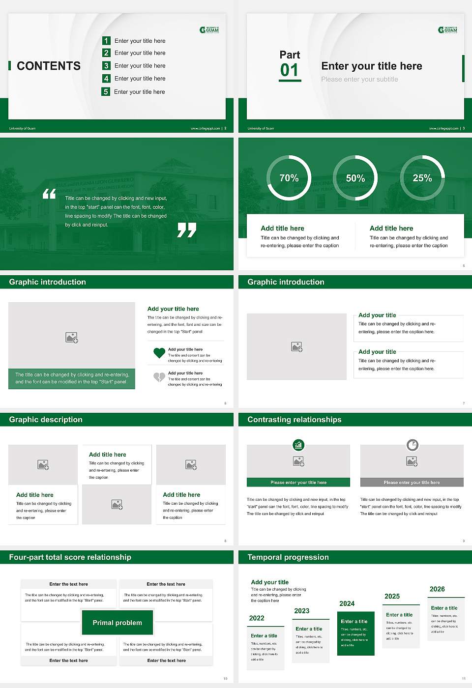 University of Guam Thesis Proposal/Graduation Defense PPT Template16:9 ratio PPT effect preview image2