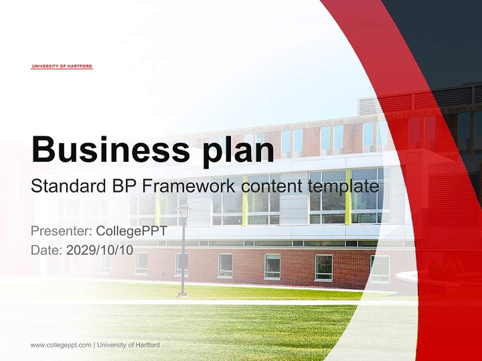 University of Hartford Competition/Entrepreneurship Contest PPT Template4:3 ratio PPT effect preview image9