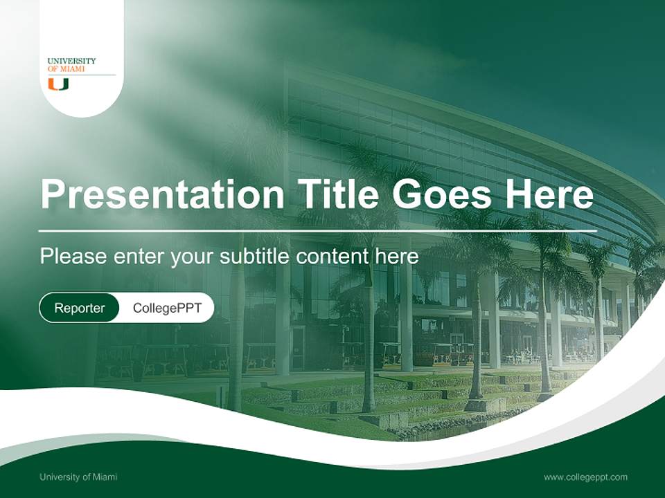 University of Miami Lecture Sharing and Networking Event PPT Template4:3 ratio PPT effect preview image4