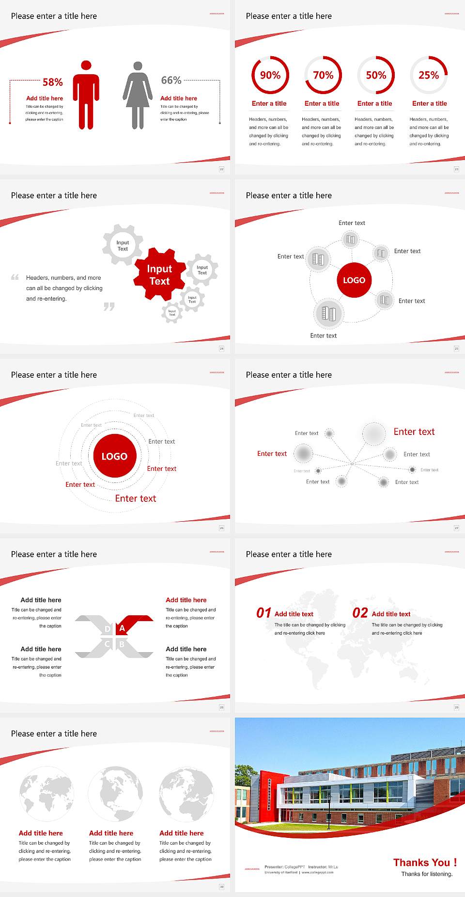 University of Hartford Course/Courseware Creation PPT Template4:3 ratio PPT effect preview image4