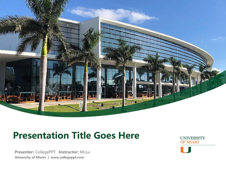 University of Miami Course/Courseware Creation PPT Template4:3 ratio PPT effect preview image5