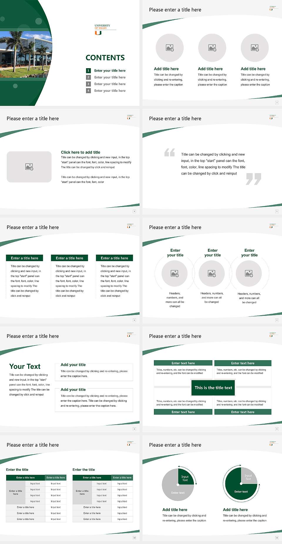 University of Miami Course/Courseware Creation PPT Template4:3 ratio PPT effect preview image2
