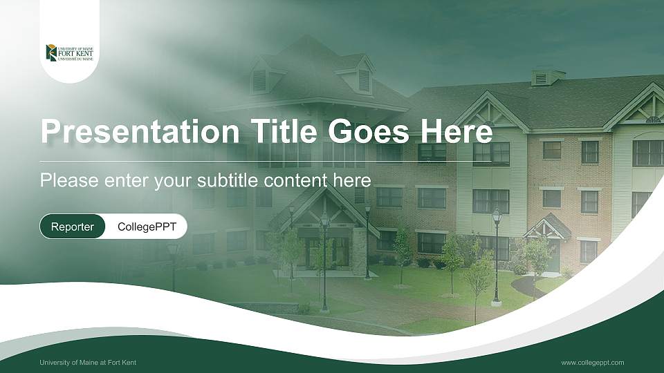 University of Maine at Fort Kent Lecture Sharing and Networking Event PPT Template16:9 ratio PPT effect preview image