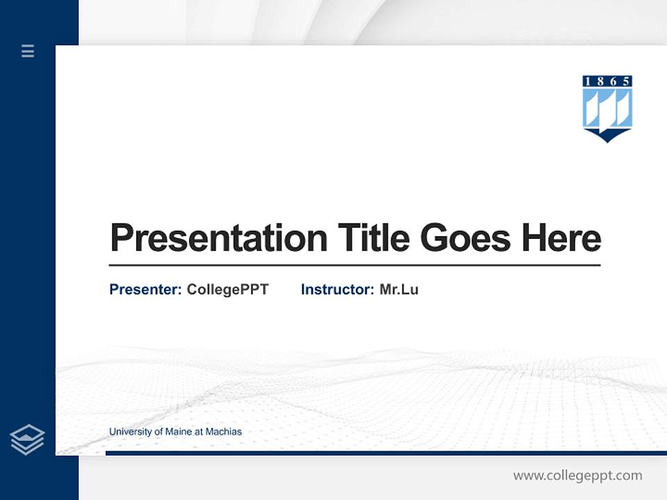 University of Maine at Machias Thesis Proposal/Graduation Defense PPT Template4:3 ratio PPT effect preview image5