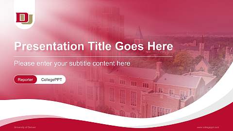 University of Denver Lecture Sharing and Networking Event PPT Template