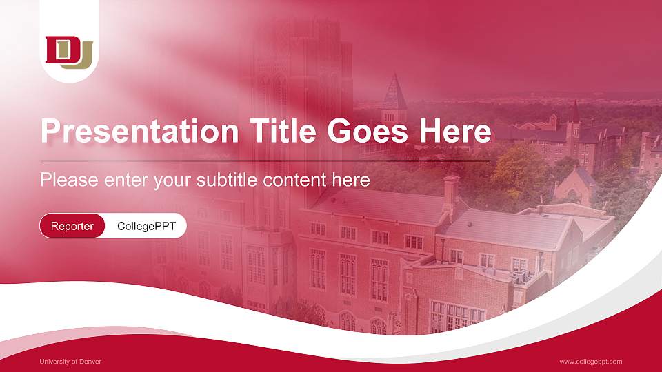 University of Denver Lecture Sharing and Networking Event PPT Template16:9 ratio PPT effect preview image