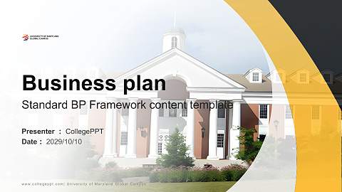 University of Maryland Global Campus Competition/Entrepreneurship Contest PPT Template