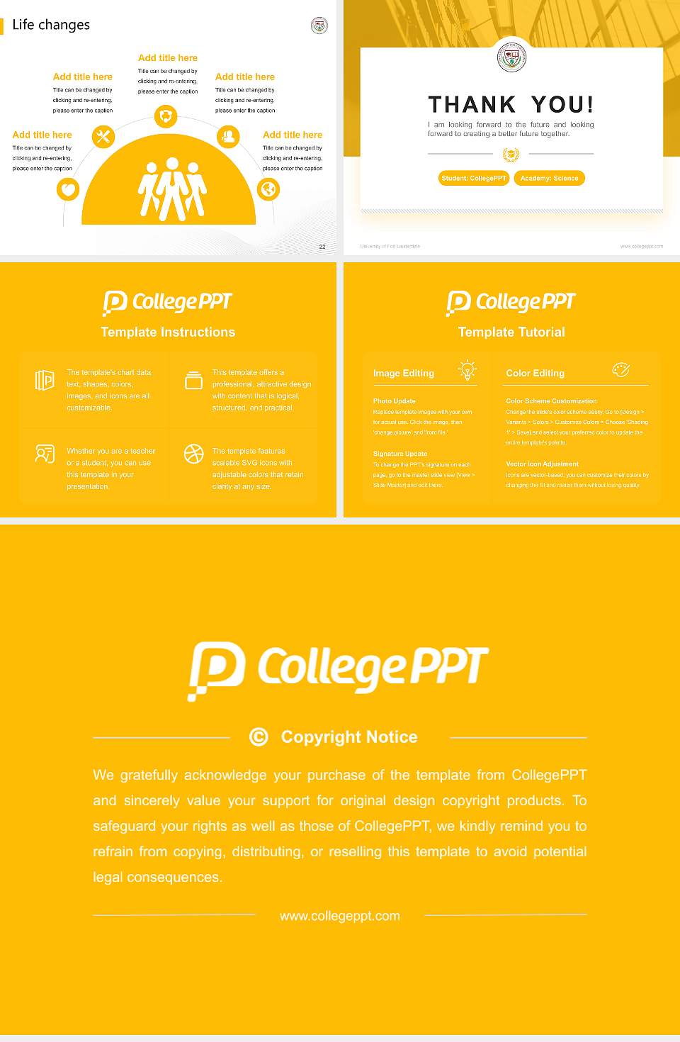 University of Fort Lauderdale National Scholarship Defense PPT Template4:3 ratio PPT effect preview image4