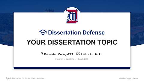 University of Detroit Mercy Graduation Thesis Defense PPT Template