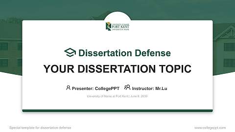 University of Maine at Fort Kent Graduation Thesis Defense PPT Template