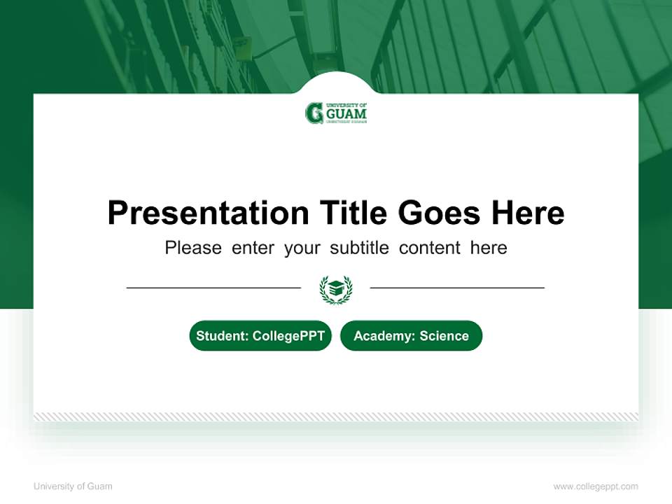 University of Guam National Scholarship Defense PPT Template4:3 ratio PPT effect preview image4