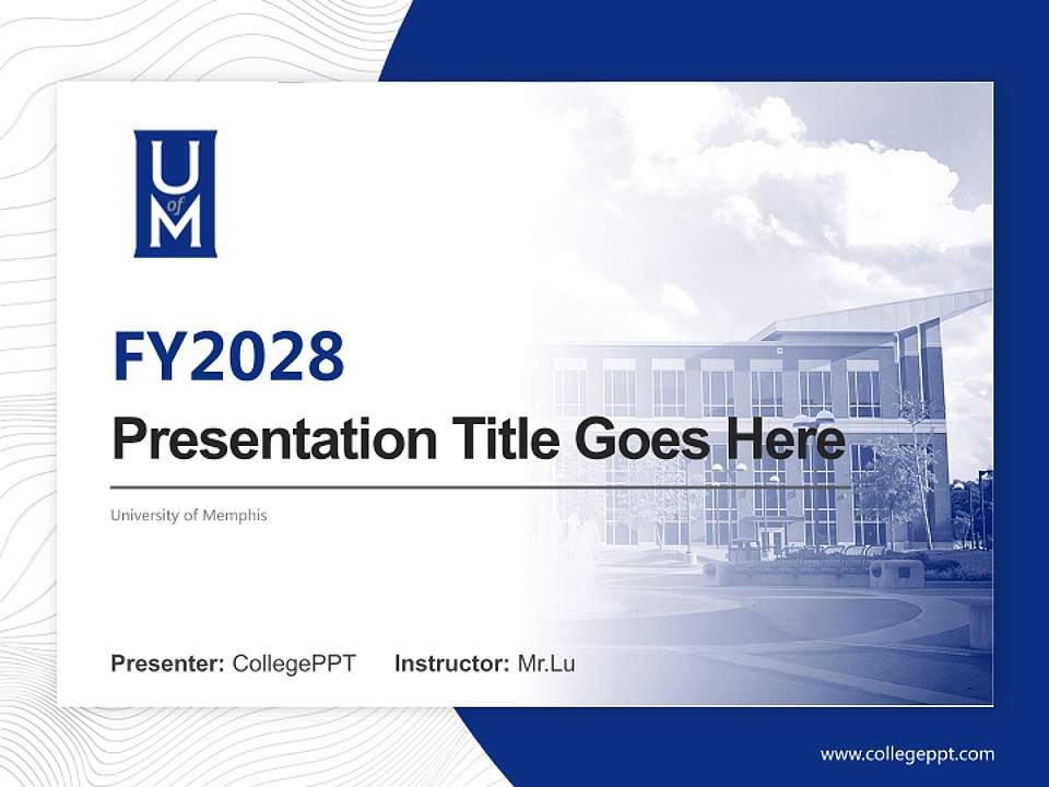 University of Memphis Academic Presentation/Research Findings Report PPT Template4:3 ratio PPT effect preview image5