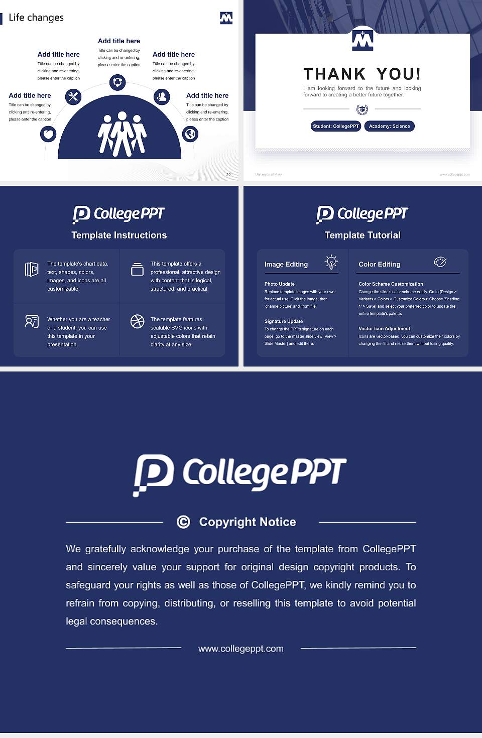 University of Mary National Scholarship Defense PPT Template4:3 ratio PPT effect preview image4