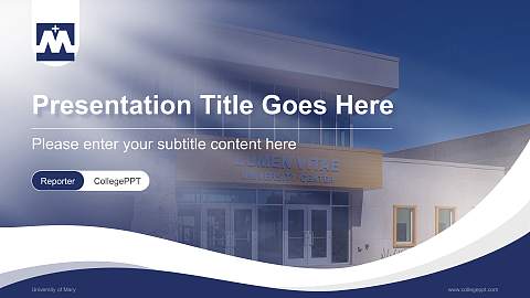 University of Mary Lecture Sharing and Networking Event PPT Template