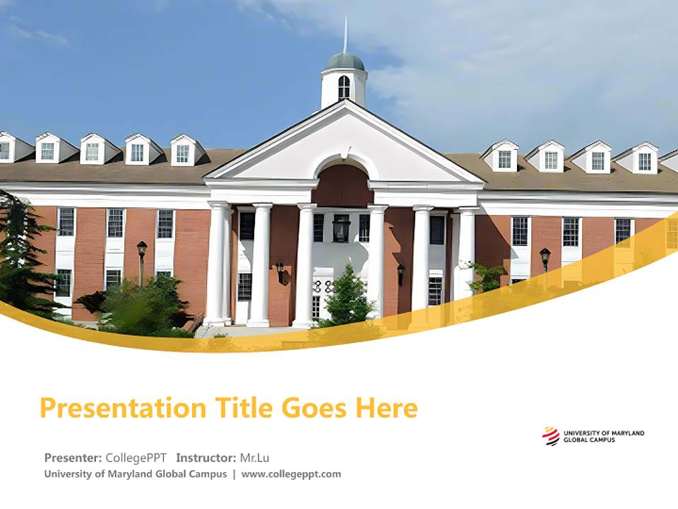 University of Maryland Global Campus Course/Courseware Creation PPT Template4:3 ratio PPT effect preview image5