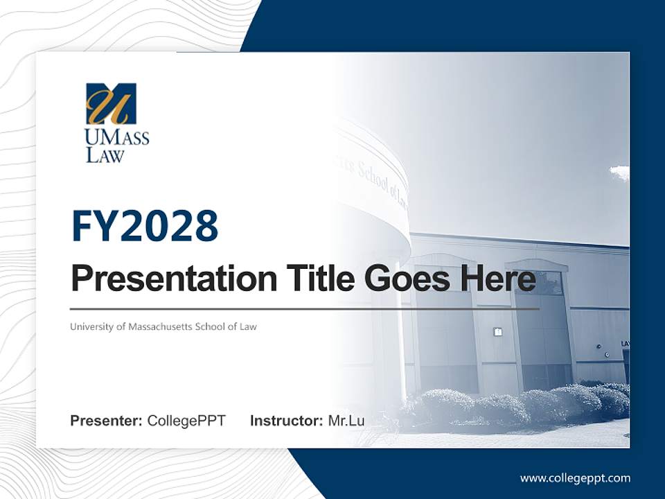 University of Massachusetts School of Law Academic Presentation/Research Findings Report PPT Template4:3 ratio PPT effect preview image5