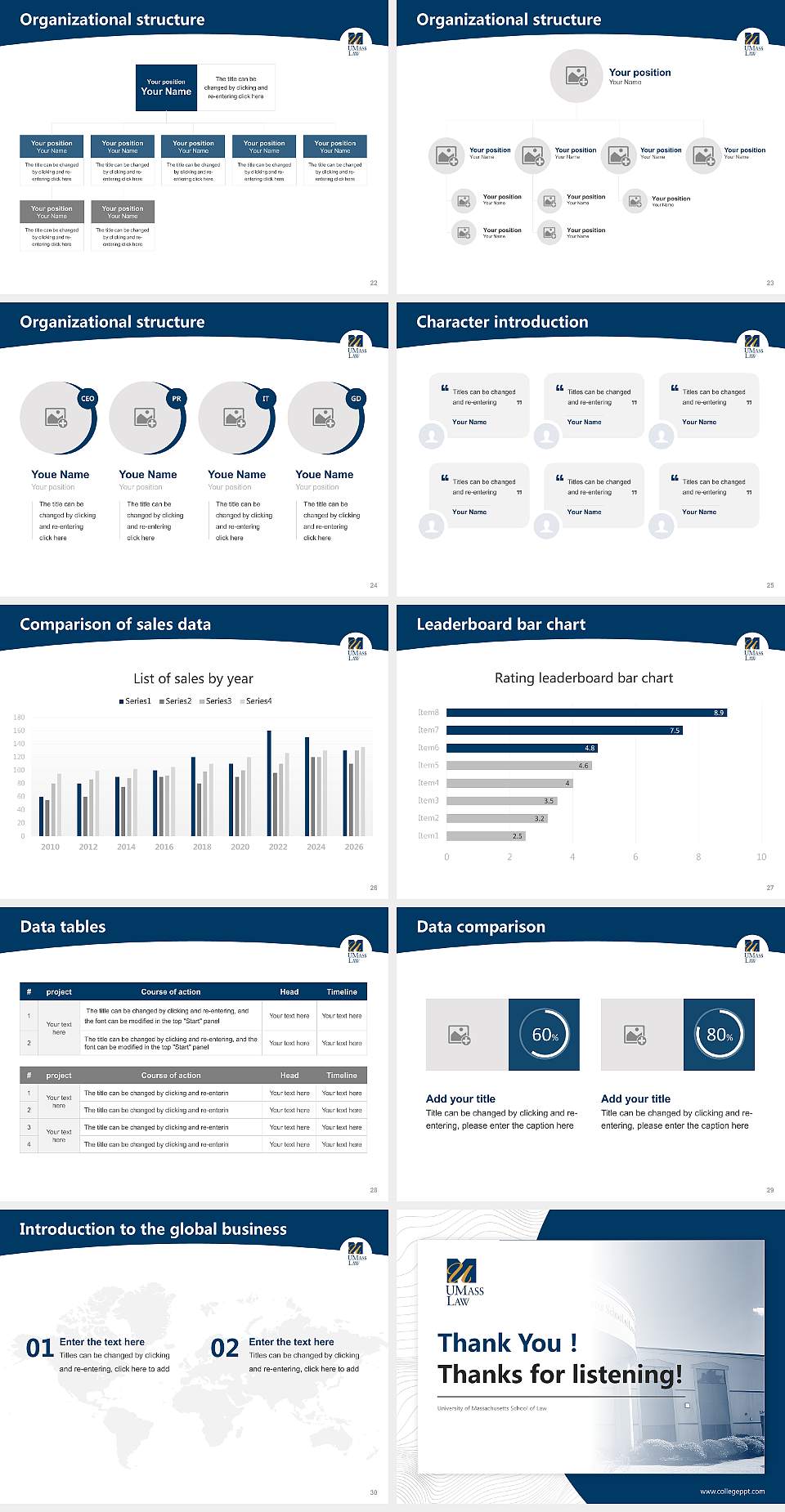 University of Massachusetts School of Law Academic Presentation/Research Findings Report PPT Template4:3 ratio PPT effect preview image4