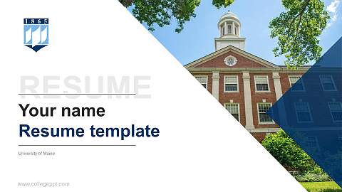 University of Maine Resume PPT Template