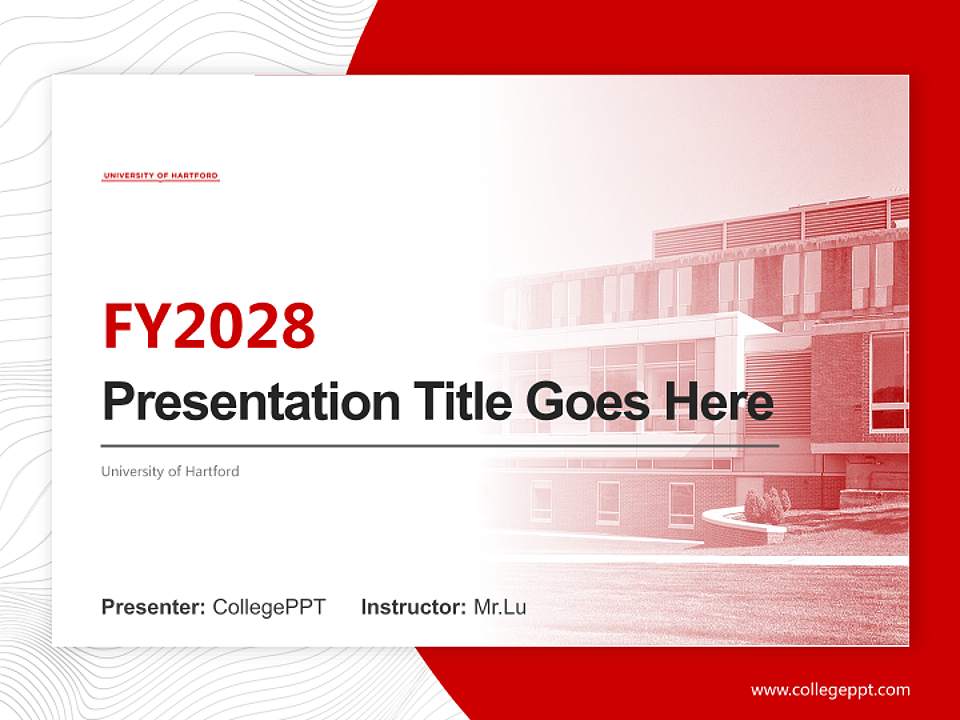 University of Hartford Academic Presentation/Research Findings Report PPT Template4:3 ratio PPT effect preview image5