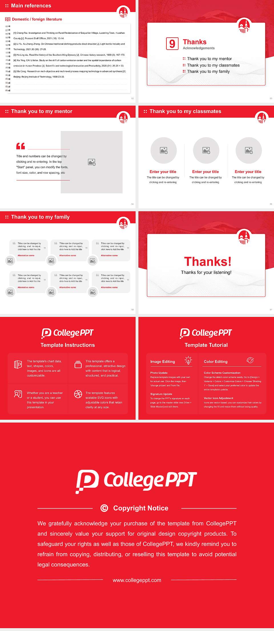 University of Lynchburg Graduation Thesis Defense PPT Template4:3 ratio PPT effect preview image7