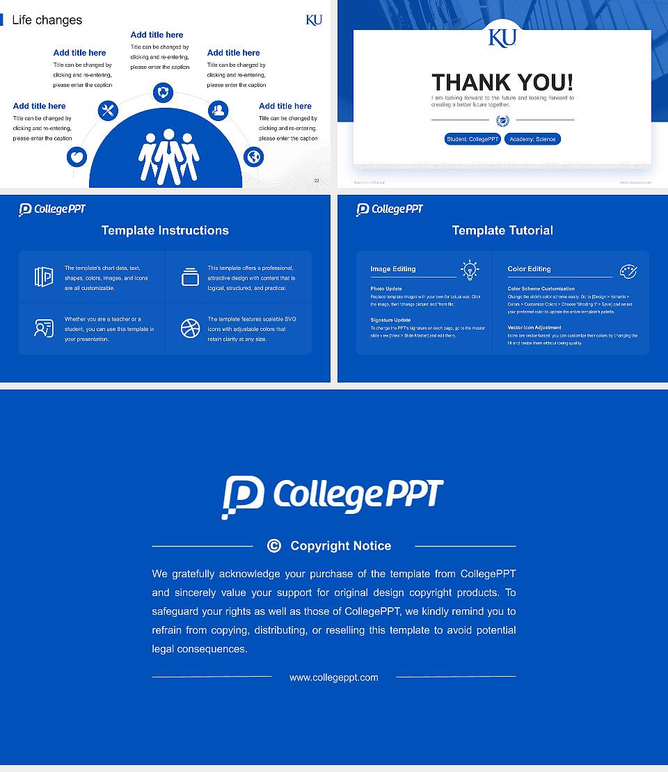 University of Kansas National Scholarship Defense PPT Template16:9 ratio PPT effect preview image4