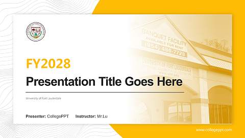 University of Fort Lauderdale Academic Presentation/Research Findings Report PPT Template