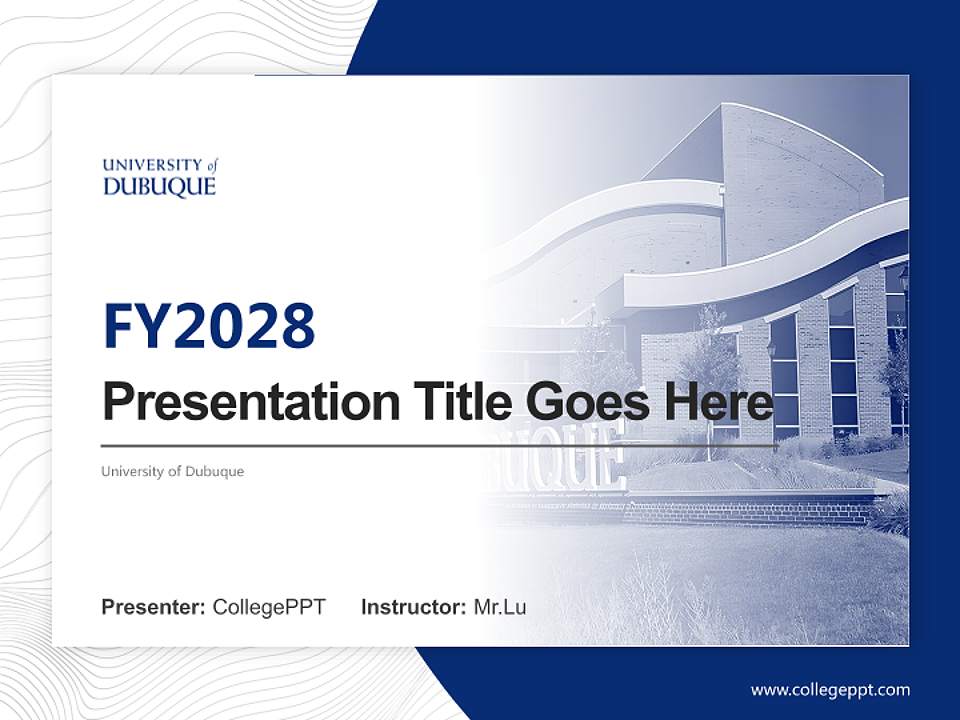 University of Dubuque Academic Presentation/Research Findings Report PPT Template4:3 ratio PPT effect preview image5