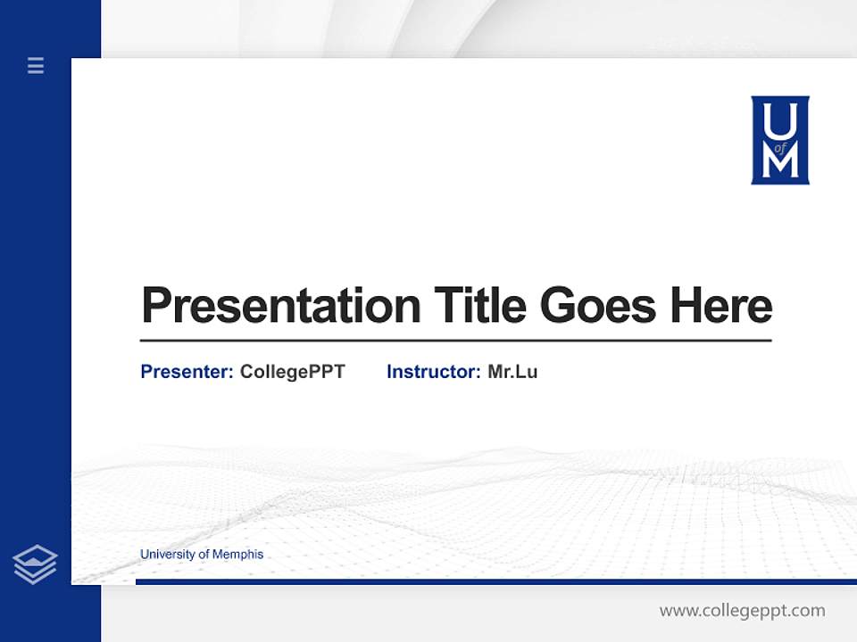 University of Memphis Thesis Proposal/Graduation Defense PPT Template4:3 ratio PPT effect preview image5