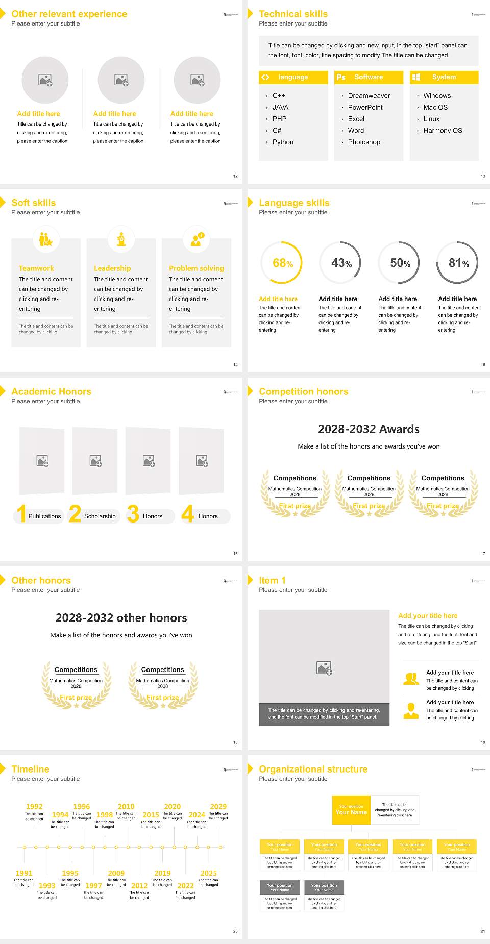 University of Maryland, Baltimore Resume PPT Template4:3 ratio PPT effect preview image3