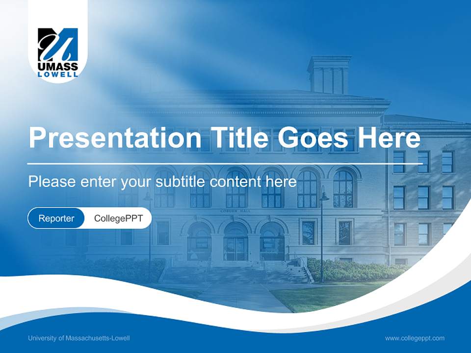 University of Massachusetts-Lowell Lecture Sharing and Networking Event PPT Template4:3 ratio PPT effect preview image4