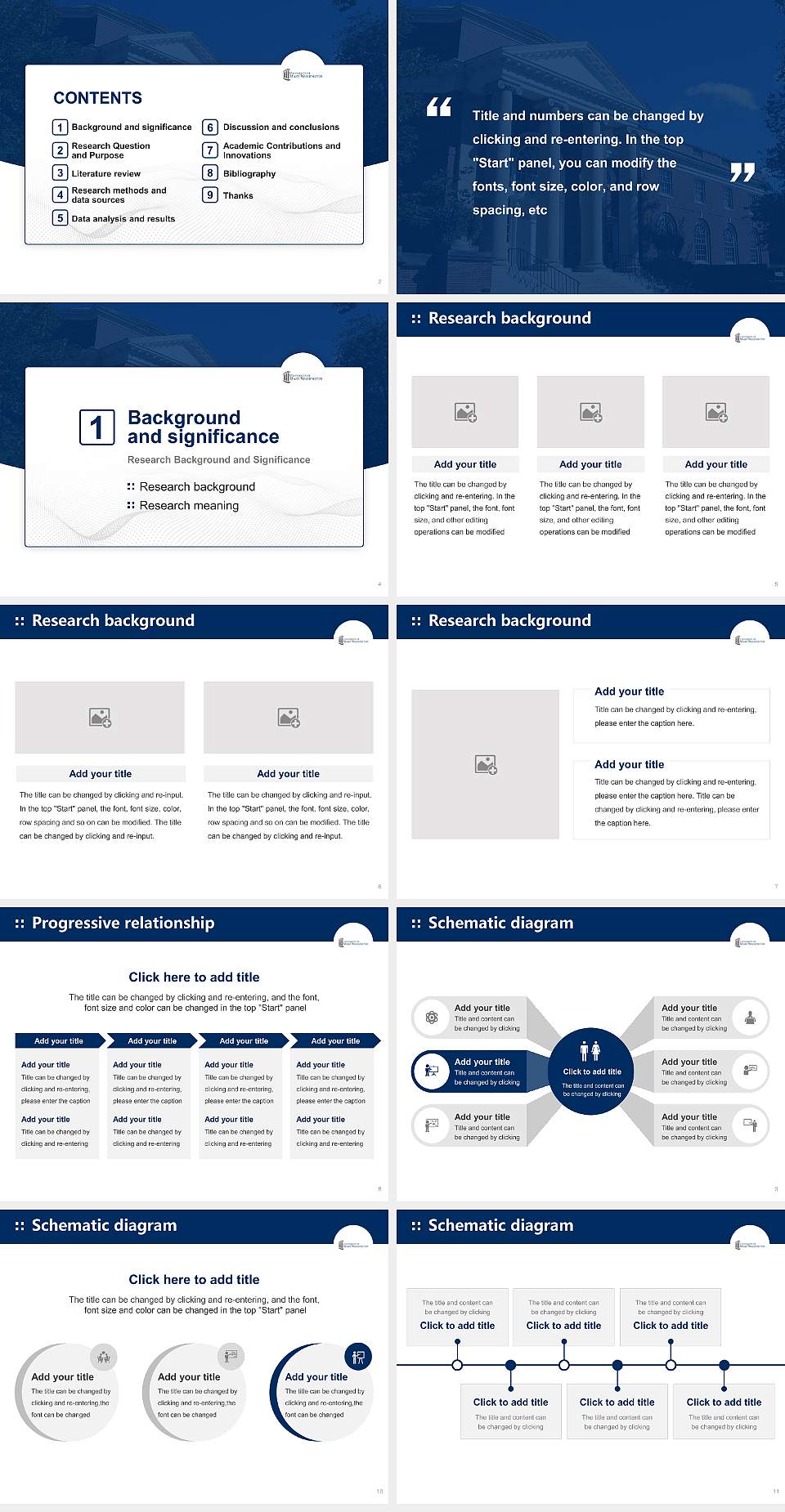 University of Mary Washington Graduation Thesis Defense PPT Template4:3 ratio PPT effect preview image2