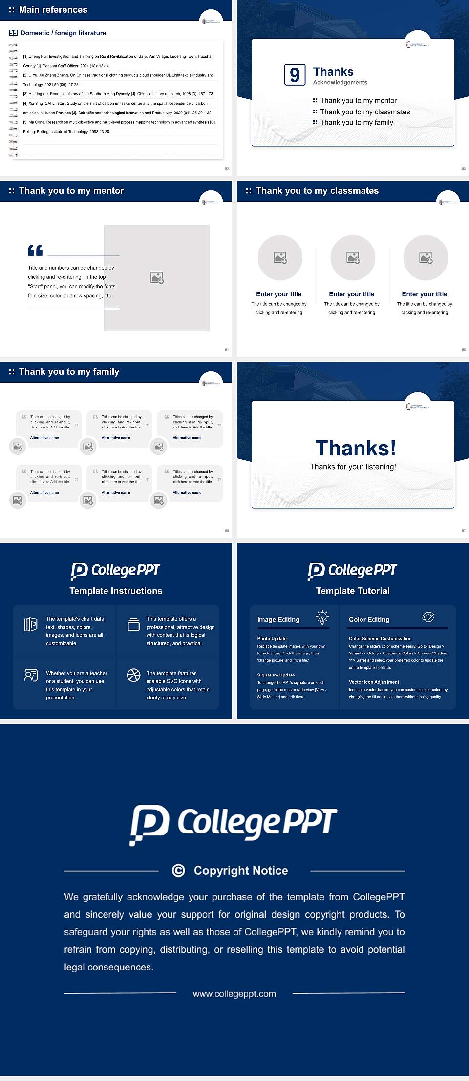 University of Mary Washington Graduation Thesis Defense PPT Template4:3 ratio PPT effect preview image7