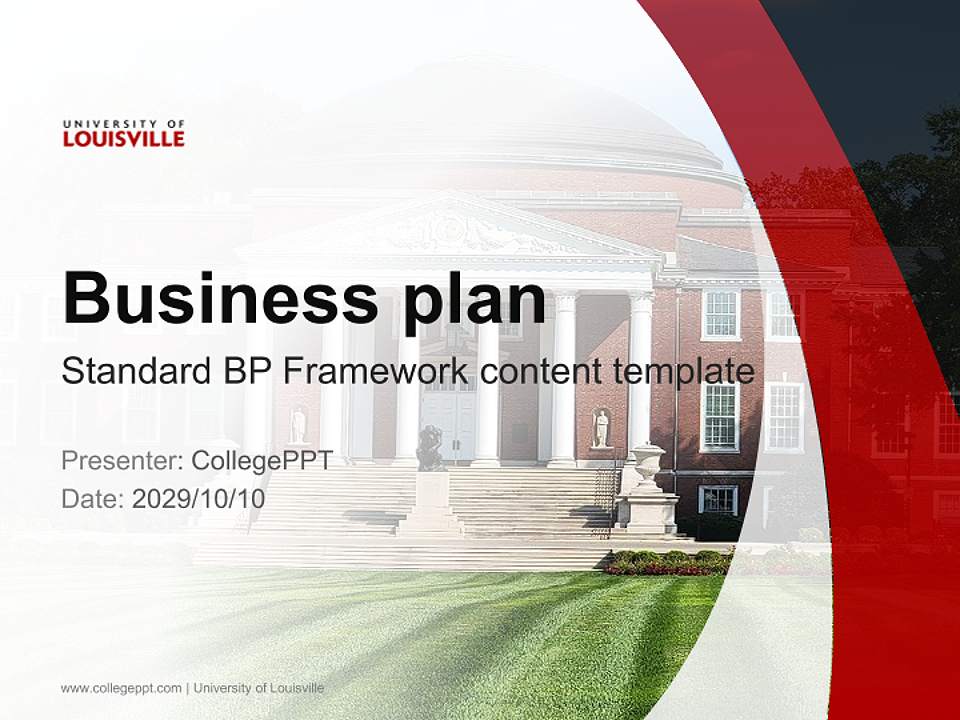 University of Louisville Competition/Entrepreneurship Contest PPT Template4:3 ratio PPT effect preview image9