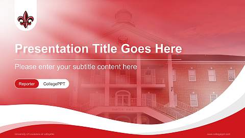 University of Louisiana at Lafayette Lecture Sharing and Networking Event PPT Template