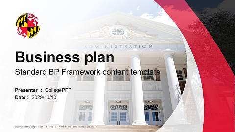 University of Maryland-College Park Competition/Entrepreneurship Contest PPT Template