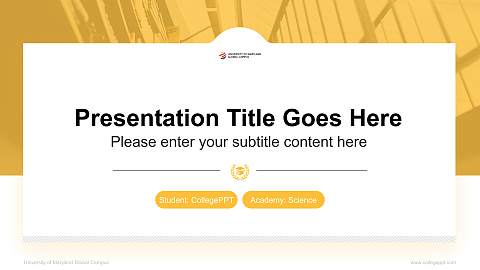 University of Maryland Global Campus National Scholarship Defense PPT Template