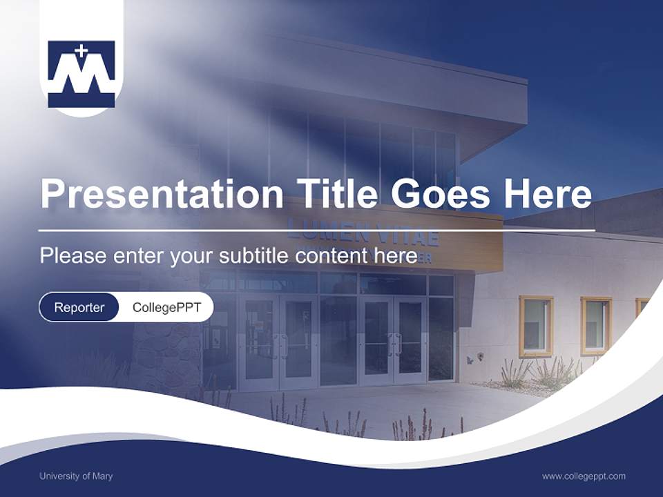 University of Mary Lecture Sharing and Networking Event PPT Template4:3 ratio PPT effect preview image4