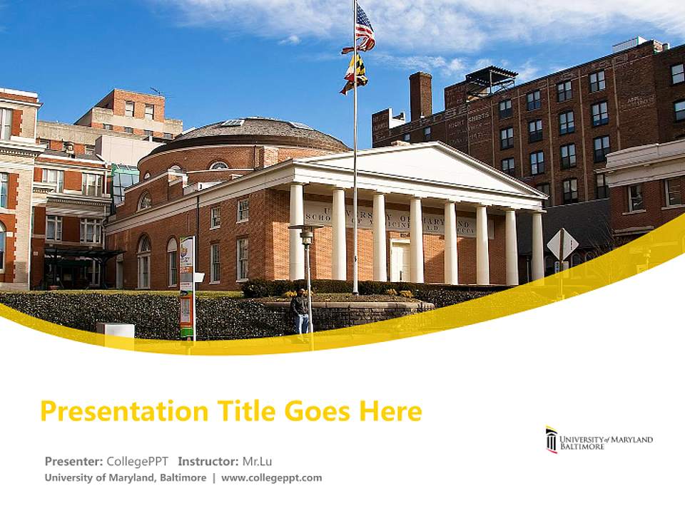 University of Maryland, Baltimore Course/Courseware Creation PPT Template4:3 ratio PPT effect preview image5