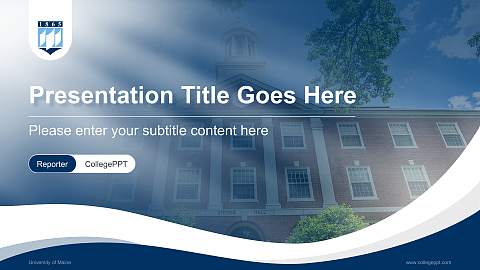 University of Maine Lecture Sharing and Networking Event PPT Template